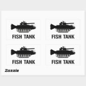 魚飼育用の水槽 長方形シール (シート)