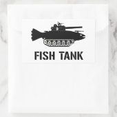 魚飼育用の水槽 長方形シール (バッグ)