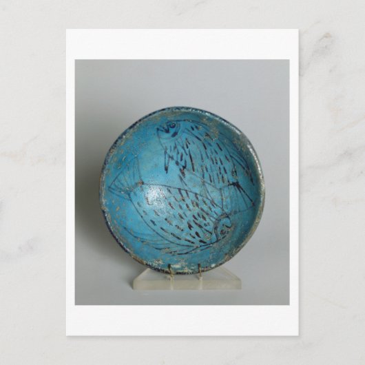 魚飾の入った料理 ポストカード (正面)