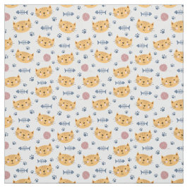魚骨付き猫顔工芸品用裁縫織物 ファブリック