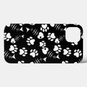 魚骨猫プリント Case-Mate iPhoneケース (裏面 (横))