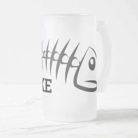 魚骨 フロストグラスビールジョッキ (正面右)