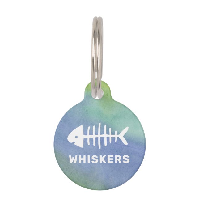 魚骨 ペット　ネームタグ (正面)