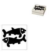 魚魚のアートスタンプ ラバースタンプ (押印)