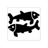 魚魚のアートスタンプ ラバースタンプ (インプリント)