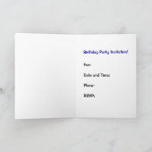 魚魚のハッピーバースデーパーティの招待状カード 招待状 (内部)