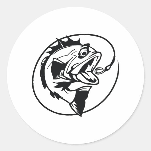 魚魚釣りフック ラウンドシール (正面)