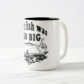 魚魚釣り漫画漁おもしろい師 ツートーンマグカップ (正面右)