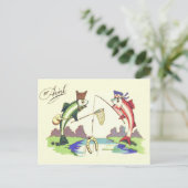 魚魚釣り馬蹄網 ポストカード (スタンド正面)