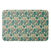 魚鮮やか柄の織カラフル物 バスマット (正面)