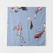 魚鯉コイコイ鯉 タペストリー (正面(横))