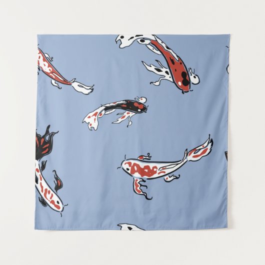 魚鯉コイコイ鯉 タペストリー (正面)