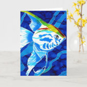 魚09 カード (黄色い花)