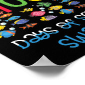 魚100日の学校シャツフィッシャー先生 ポスター (角)