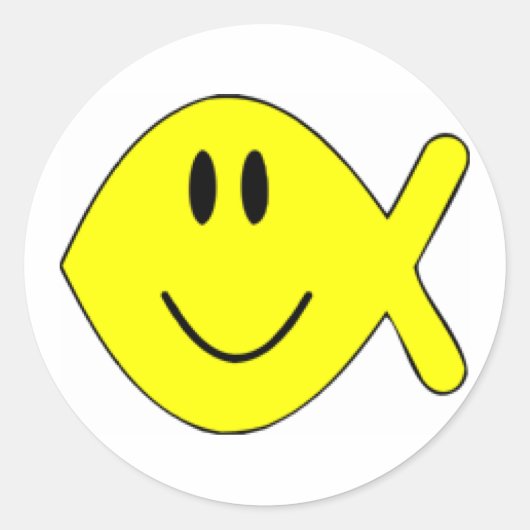 魚1 ラウンドシール (正面)