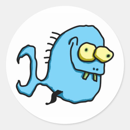 魚4 ラウンドシール (正面)