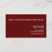 魚|の写真撮影ビジネスを保持している人 名刺 (裏面)