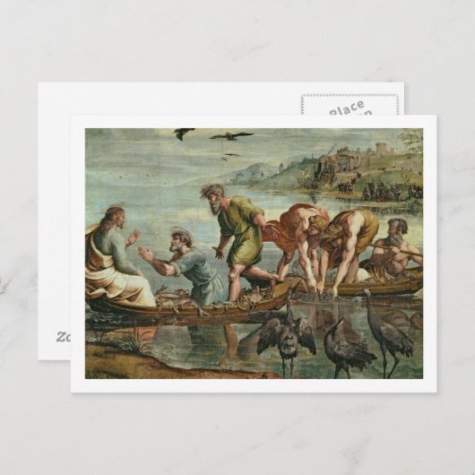 魚(の奇跡的な草案のための漫画 ポストカード (正面/裏面)