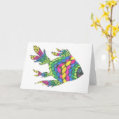 魚 カード (黄色い花)