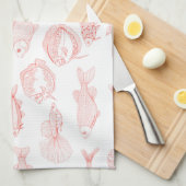 魚 キッチンタオル (四つ折り)