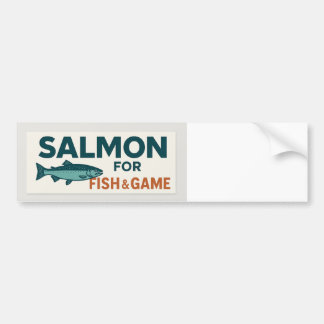 魚&ゲームバンパーステッカー用サーモン バンパーステッカー