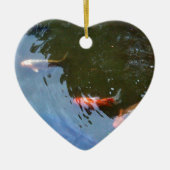 魚、コイカルプス入り池 セラミックオーナメント (正面)