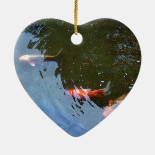 魚、コイカルプス入り池 セラミックオーナメント (裏面)