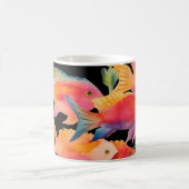 魚、コーヒー・マグの学校 コーヒーマグカップ (中央)