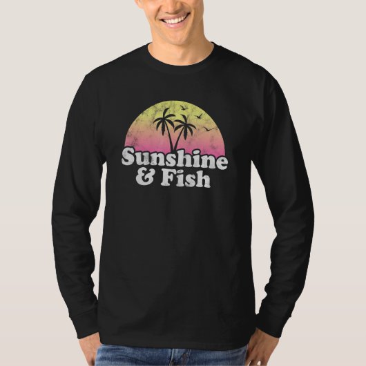 魚 – サンシャインと魚 Tシャツ (正面)