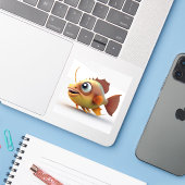 魚 シール (ノートパソコンとiPhone)