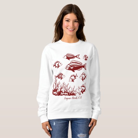 魚 スウェットシャツ (正面フル)