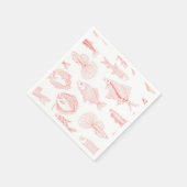 魚 スタンダードカクテルナプキン (角)