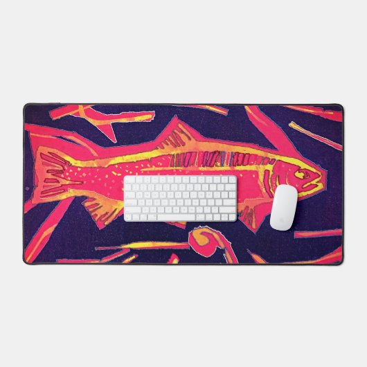 魚 デスクマット (キーボード&マウス)