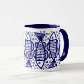 魚-ネイビーブルー マグカップ (正面右)