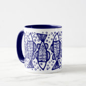 魚-ネイビーブルー マグカップ (正面左)