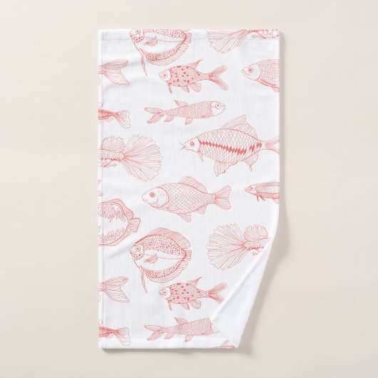 魚 バスタオルセット (ハンドタオル)