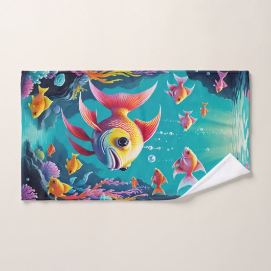魚 バスタオルセット (ハンドタオル)