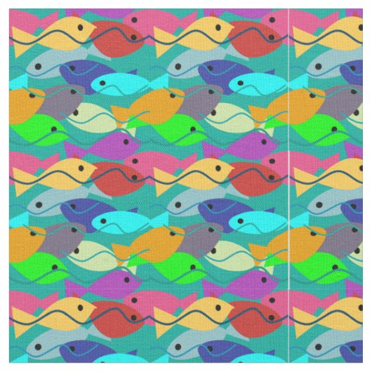 魚 ファブリック (クローズアップ)