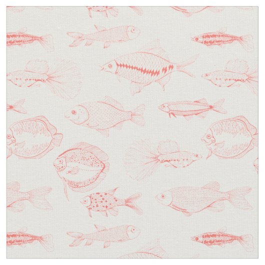 魚 ファブリック (クローズアップ)