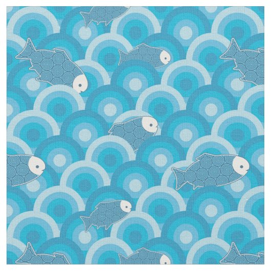 魚 ファブリック (クローズアップ)