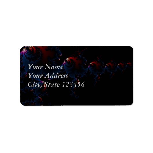 魚 – フラクタル・アート ラベル (正面)