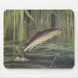 魚-ブラウン・トラウト- Salmoのtrutta マウスパッド