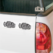 魚、メキシコヒエログリフ(マヤ) バンパーステッカー (トラック上)