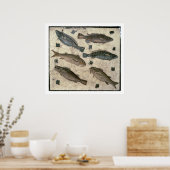 魚(モザイク) ポスター (キッチン)