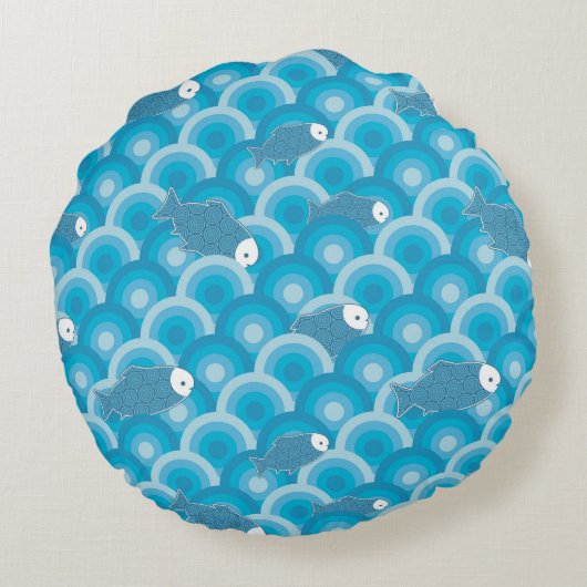 魚 ラウンドクッション (裏面)