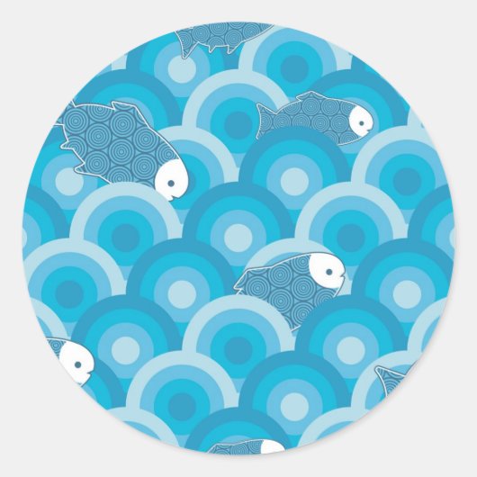 魚 ラウンドシール (正面)