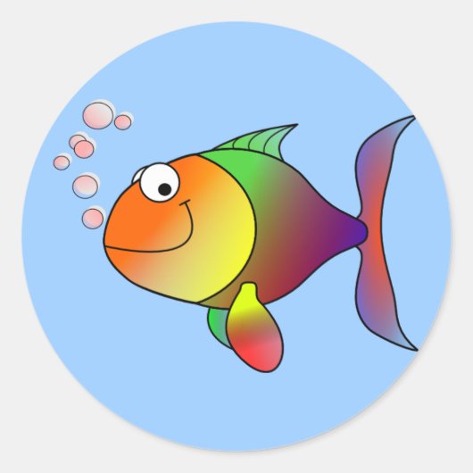 魚 ラウンドシール (正面)