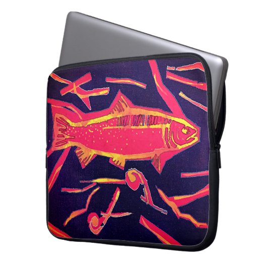 魚 ラップトップスリーブ (正面左)
