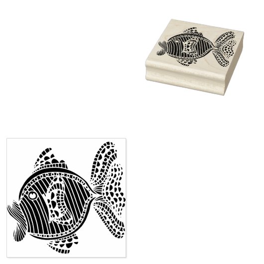 魚 ラバースタンプ (押印)