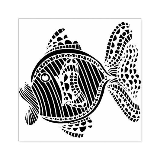 魚 ラバースタンプ (インプリント)